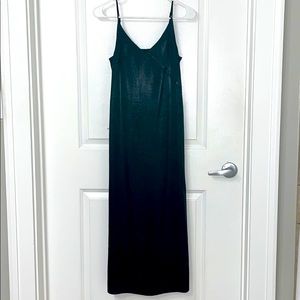 H&M Black Silk Maxi Dress. Size 0 ✨